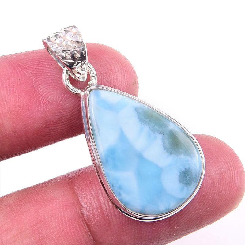 

Natural Republic Larimar Gemstone 925 Solid Sterling Silver Pendant 1.50 q8D00