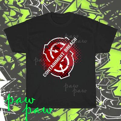 T-shirt Americana Nuova di Zecca Logo Scp Containment Breach Divertente Taglia dalla S alla 5XL