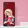 Virgin Mary And Jesus Heart Phone Case For Samsung Galaxy S23 Ultra Plus S21 S22 Ultra S20 FE S9 S10 Note 10 20 Ultra
