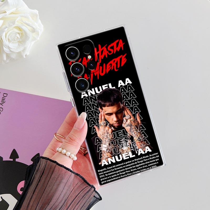 Anuel AA Real Hasta La Muerte Rapper Clear Case For Samsung Galaxy S26 S25 S24 S23 Ultra S20 S21 FE S22 Plus S26 5G Phone Cover