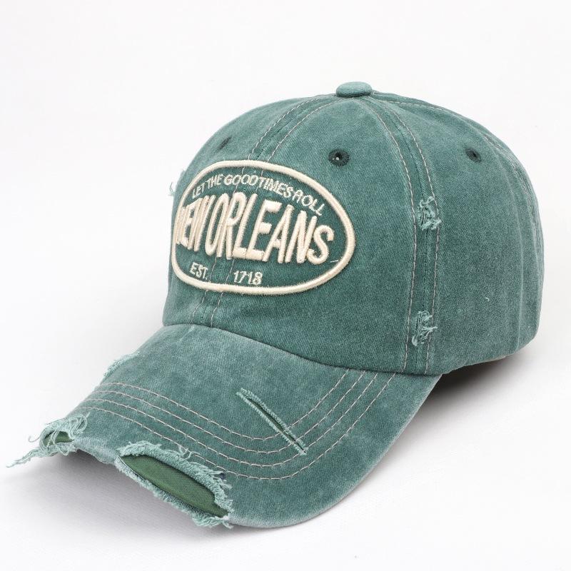 Unisex Washed Cotton Baseball Cap Letter Embroidered Vintage Snapback Hat Men And Women Streetwear Outdoor Sports Hats
