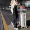Women's Black-Grey High-Waisted Wide-Leg Denim Jeans - Spring/Summer 2022 Style