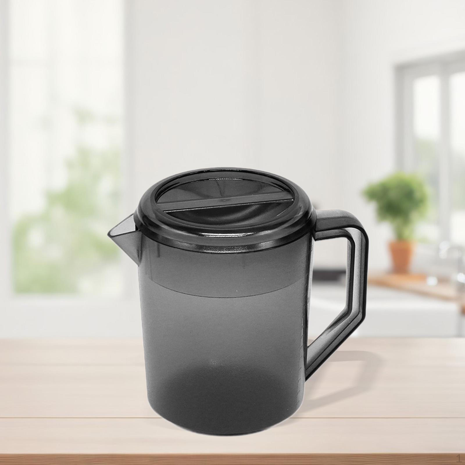 

Кувшин для холодных напитков с крышкой, банка для напитков для дома и мероприятий барбекю серый