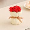 Rose Ceramic Fruit Fork Set with Storage Jar Creative Dessert Picks Practical Fruit Serving Utensils for Appetizers Cheese Snacks