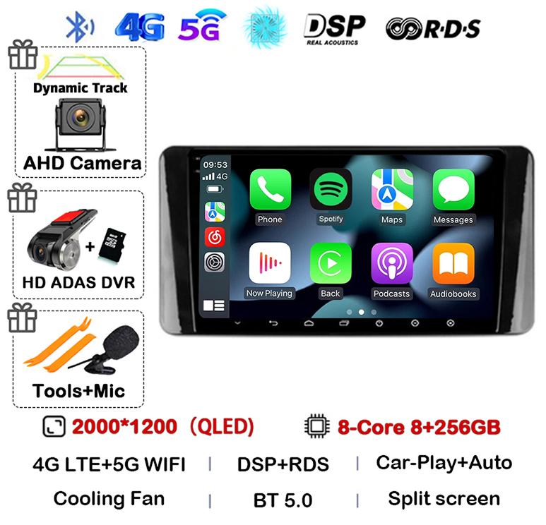 Android 14 Carplay Auto Car Radio For Volkswagen Polo Mk6 VI 2020 2021 2022 Video Multimedia Player Navigation GPS Stereo Audio