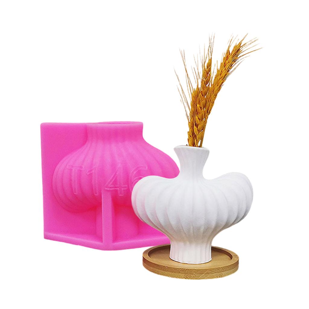 Silicone Vase Moulds Silicone Planter Molds Striped Shape Craft Molds Sculpture Moulds Suitable for Flower Arrangements