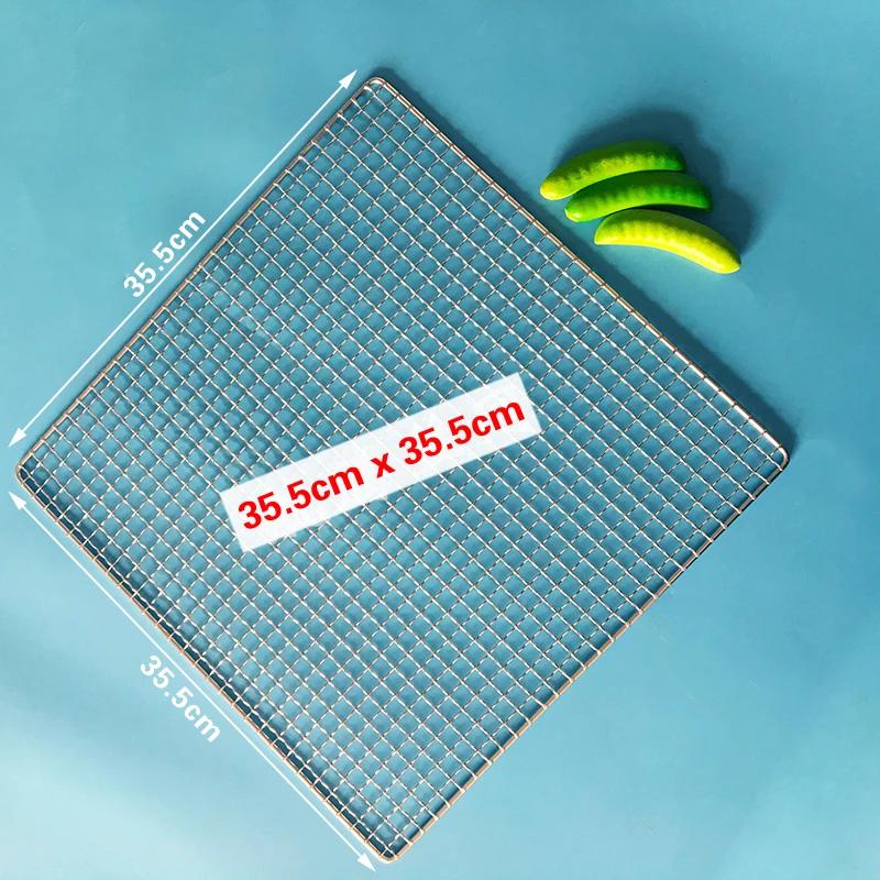 304 Edelstahlnetz BBQ-Grill Antihaft-Grillmatte Gitter rechteckig BBQ-Grill Grillnetz Grillnetz Grillwerkzeuge-B