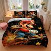 3pcs Super Mario Printed Bedding Set, Soft and Comfortable Quilt Cover for Bedroom, Guest Room (1 Duvet Cover + 2 Pillowcases, Pillow Core N