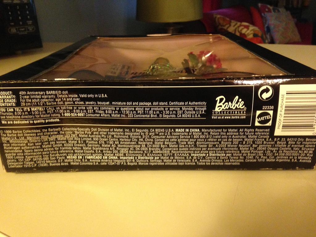 40th Anniversary Barbie Doll (Black)