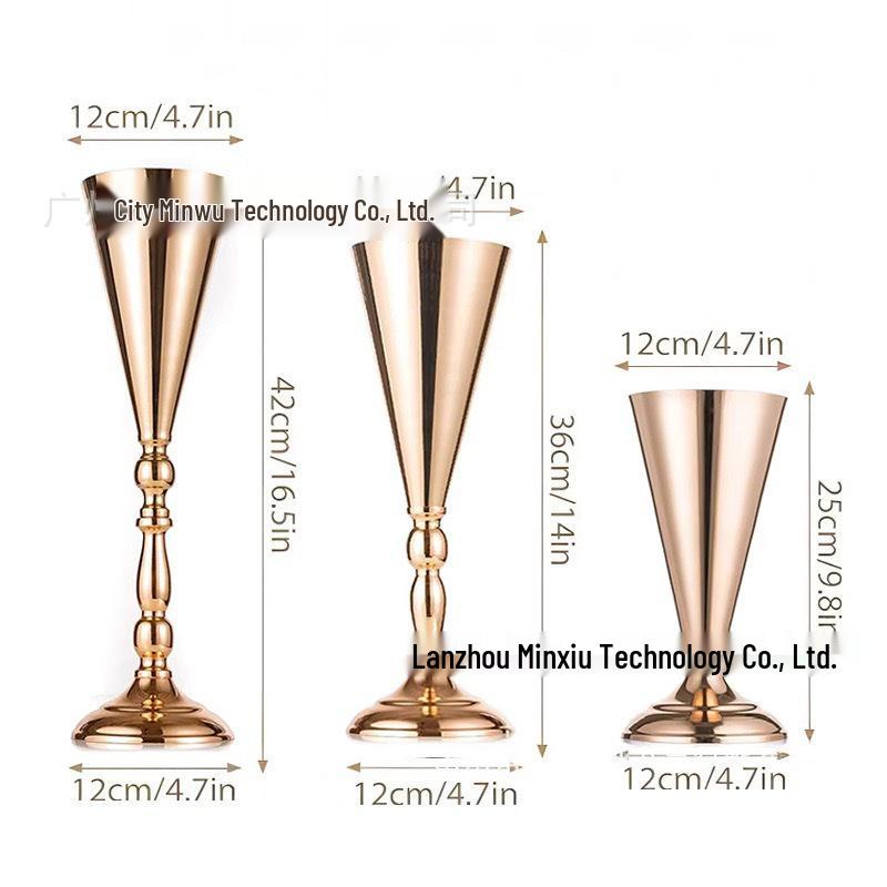 Gold Trophy Wedding Table Centerpiece and Decoration Props