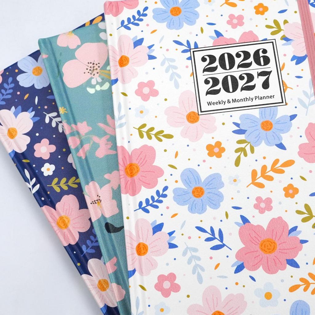 2026-2027 Englischer Terminplaner, A5-Format, 72 Seiten / 144 Seiten, Tagesplaner/Kalender/Notizbuch