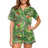 Women's Fashion Home Pajama Set Home Clothes Short Sleeve Pajamas Shorts Two-piece Set