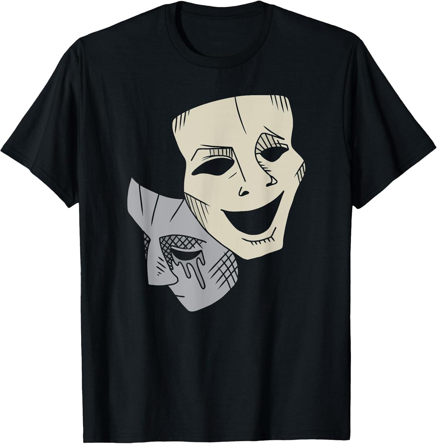 NEW LIMITED! Comedy Tragedy Masks Theater Drama Club Tee - MADE IN USA XXL