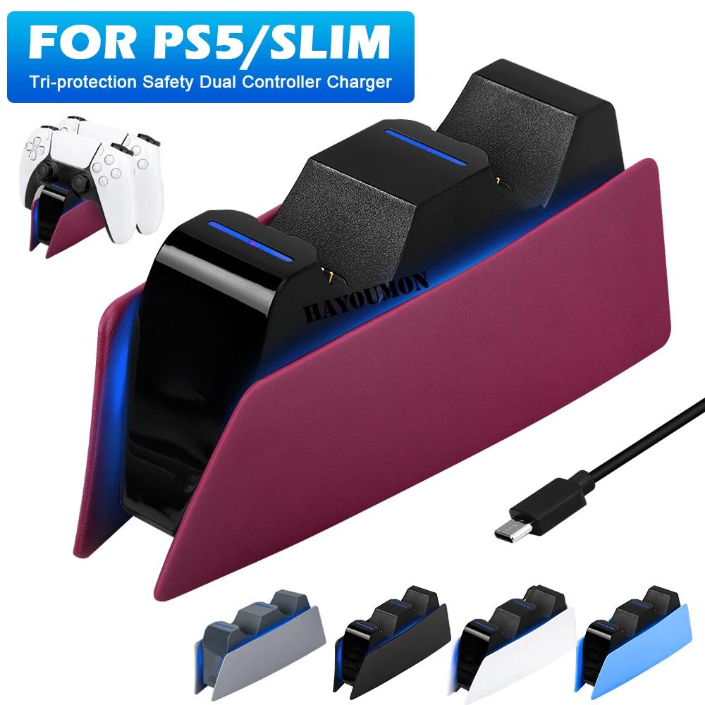 5 COLORS for PS5 Controller Charging Dock Dual Fast Charger Station for PS5 Type-C & PS5 Edge Game Controller  Indicator