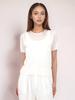 ACUD Half Sleeve Sheer Knit_White