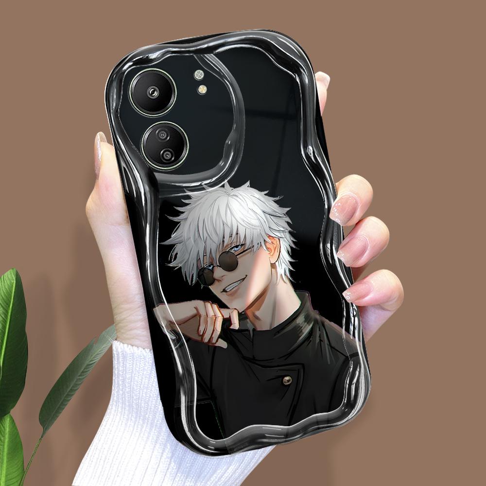 

Милый мультяшный узор, кремовая текстура, мягкий силиконовый чехол с волнистыми краями, чехол для телефона Xiaomi Redmi Redmi K70E чёрный