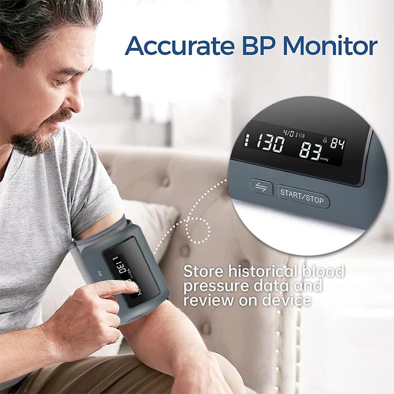 Bluetooth English and Russian Voice Automatic Blood Pressure Monitor, LED Large Screen Heart Rate and Blood Pressure Monitor