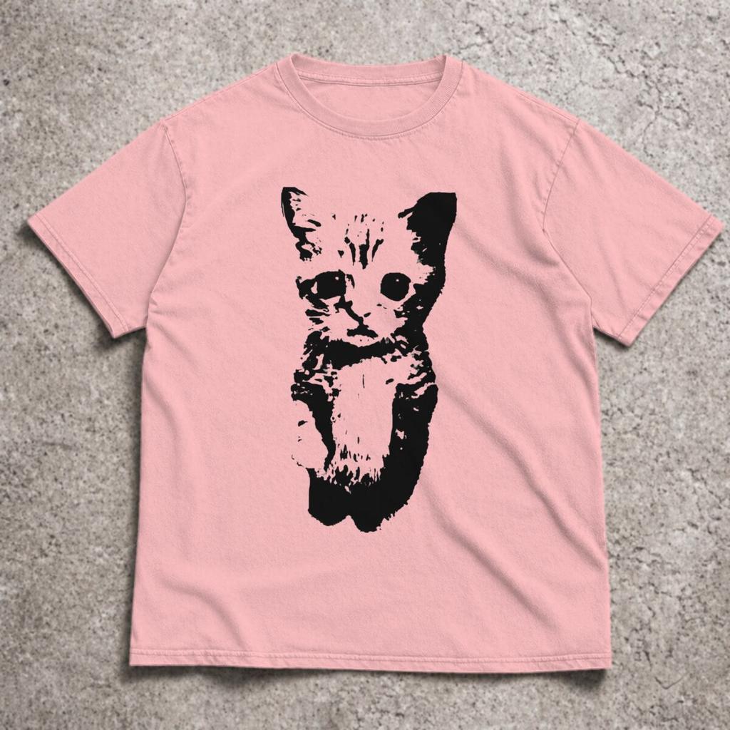 Unisexs Casual Short Sleeve O Neck Tops Funny Cat Meme Tshirt For Unisex Unisex Streetwear Funny Cat Meme Print Tshirts