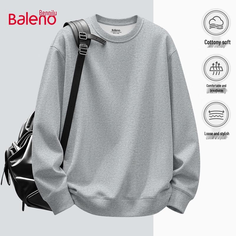 Baleno Men's Oversized Crewneck Pullover Sweatshirt