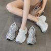 Dad shoes girl 2025 autumn new Internet celebrity with the same lightweight thick sole heightening sports casual fashion versatile women's shoes