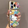 Applicable to iphone11pro mobile phone case painted big head Hello Kitty iPhone11 2-in-1 lambskin 11