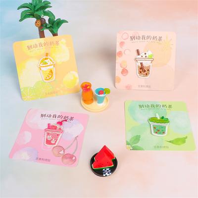Sanai Adhesivo Auto-Adhesivo Serie Té con Leche Pegatina Parche Pegatina Bordada Ropa Bolsa Decoración de Cuenta Manual Patrón de Reparación de Agujeros Pegatina