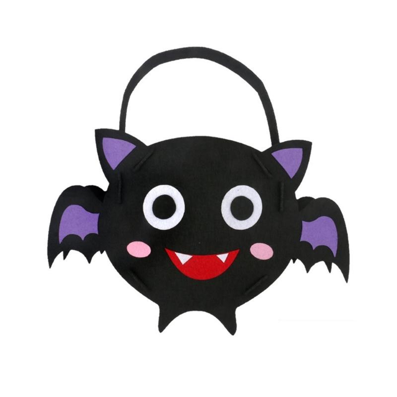 Halloweenowa Dyniowa Koszyczek Miękki Filc Trwały Worek na Słodycze