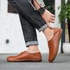 Fashion Men's Driving Shoes Handmade Leather Men Loafers Soft Breathable Men's Casual Shoes Zapatillas Hombre Big Size 39-48