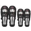 PRO X Motorcycle Anti-Fall Stainless Steel Knee & Elbow Pads Set for Off-Road Riding