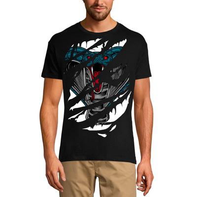 Men's Torn T-Shirt Snake Cobra - Scary Short Sleeve Shirt for Men