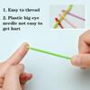 100PCS Plastic Sewing Needles Large Eye Plastic Yarn Needles for Kids Craft Plastic Embroidery Needle for DIY Sewing Handmade