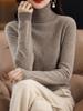 Women's High Neck Cashmere Sweater - Slim Fit Base Layer Knitwear for Autumn & Winter