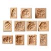 Backform DIY Formen Werkzeuge 3D Prägung Holz Keksstempelform Lebkuchen Keks Küchenutensilien für Muffin Weiche Früchte