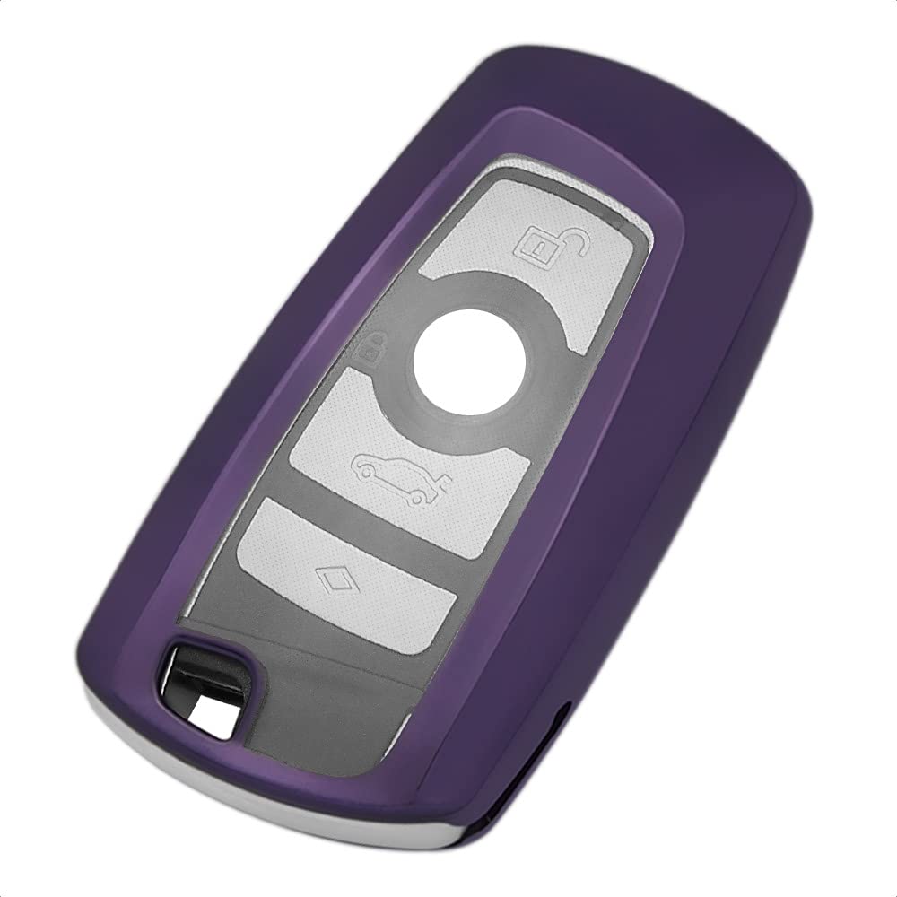 

TANGSEN BMW TPU Чехол для ключа для BMW Чехол для смарт-ключа для BMW 1 2 Universal Button фиолетовый
