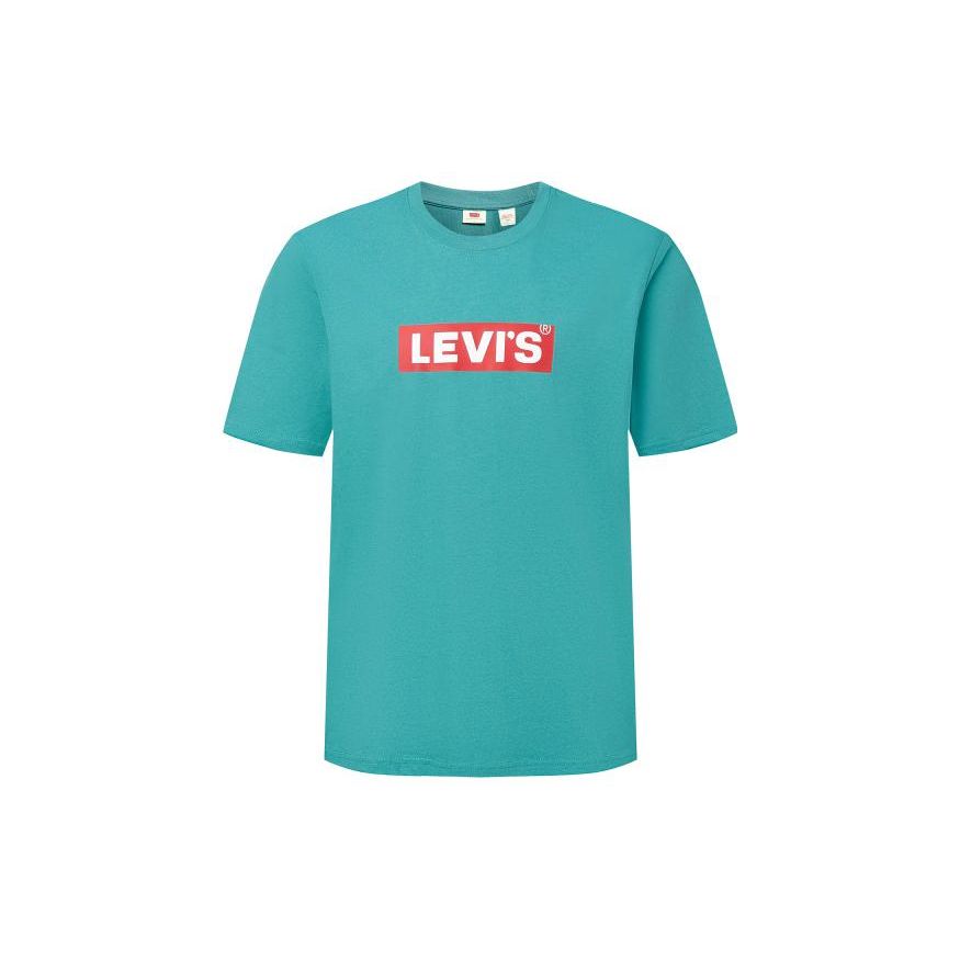 Levis Short Sleeve Letter Print T-Shirt Men Tops Green 16143-0788