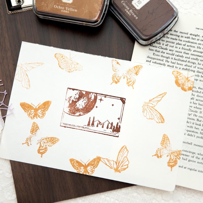 Yan Ji Quick-Dry Retro Ink Pad: Large Palette for Journals & Stamps