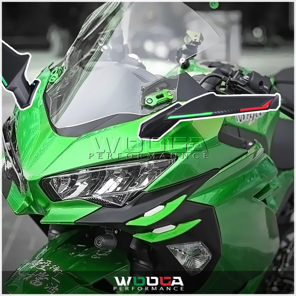 

Для Kawasaki Ninja400 Ninja 250 400 ZX-6R ZX-10R Aero Winglets, передний обтекатель, гоночный спойлер Ninja650 Ninja1000, аэродинамический