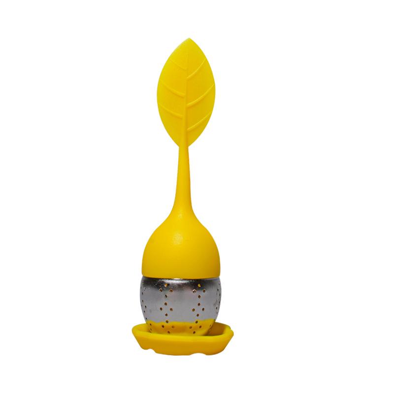 Silicone & Stainless Steel Tea Leaf Infuser Strainer жёлтый