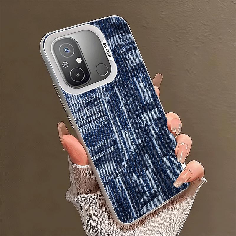 Retro-Denim-Muster Weiche Handyhülle für Xiaomi Redmi 15C 15 14C 13C 12C Poco X5 X6 X7 Pro X3 F8 F7 Ultra M8 13 12 Hülle Rückseite Sie