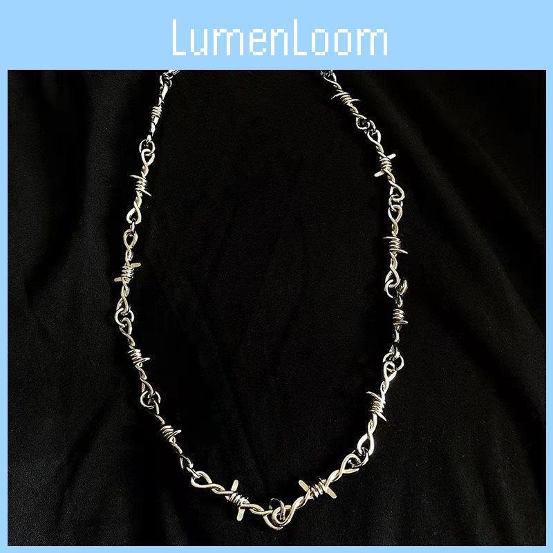 Edgy Ins Retro Thorn Necklace Eye-catching Metal Design Perfect For Hip Hop Street Style And Fashion Enthusiasts