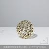 European Style Metal Ball Handicrafts Gold Hollow Ball Ornaments Electroplating Silver Sculpture Living Room Study Decor Gifts