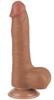 Sliding Skin Dildo 14.5 X 4cm Brown - LoveToy SlidingSkin - Realistic Dildos