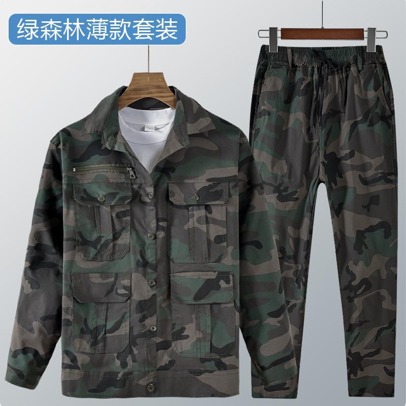Set di tute da saldatura elettrica da uomo, abbigliamento da lavoro in puro cotone, abbigliamento da lavoro anti-scottatura e resistente all'usura per esterni