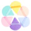 12Pcs Triangle Velvet Powder Puffs Mini Finger Puffs Washable Blend Cosmetic Accessories For Girls Women