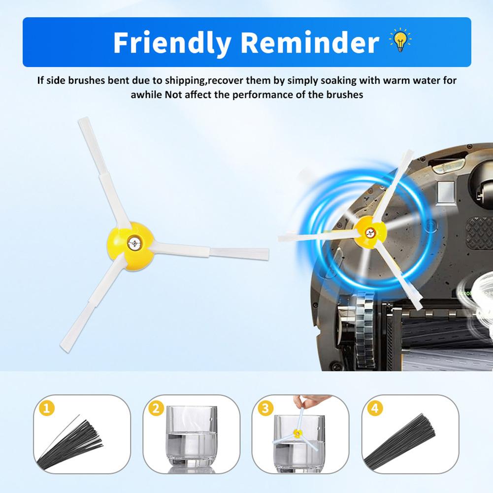 4 10pcs Side Brush For 800 900 Series 850 860 870 880 Vacuum Cleaner Plastic Replacement Parts Corner Cleaning Accessories