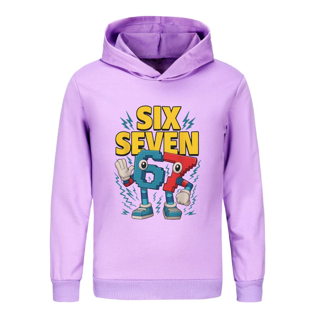 67 Six Seven Hoodie Girls Autumn Jacket Steal A BrainRot Kids Long Sleeve Coat Toddler Boy Hood Sweatshirt Cute Children Clothes