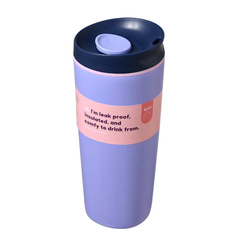 600ml Coffee Cup Tumbler with Lid Vacuum Stainless Steel Thermos Insulated Water Bottle Leak-Proof Keep Drinks Hot & Cold