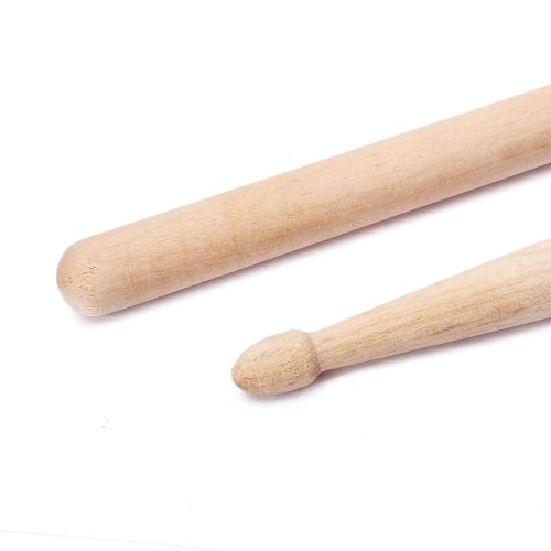 2pcs Wooden Drumsticks, Tapered Waist Drum Sticks, Entry Practice Drumsticks with Drum Hammer, Birthday Gift for Beginners (25cm)