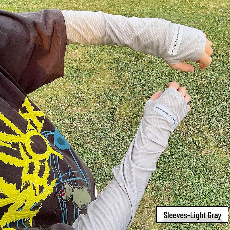 2023 Women's UV Protection Ice Silk Arm Sleeves for Driving and Sunshade