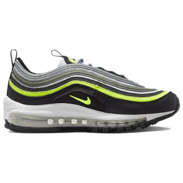 Nike Air Max 97 GS Platinum Black Volt Kids Sneakers Grey Pure-Platinum White 921522-030